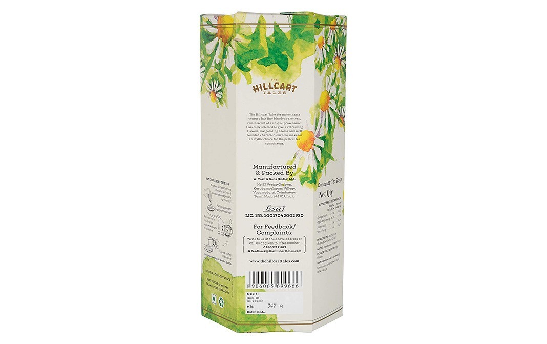 Hillcart Tales Celestial Chamomile Rich Infusion Tea   Box  14 pcs